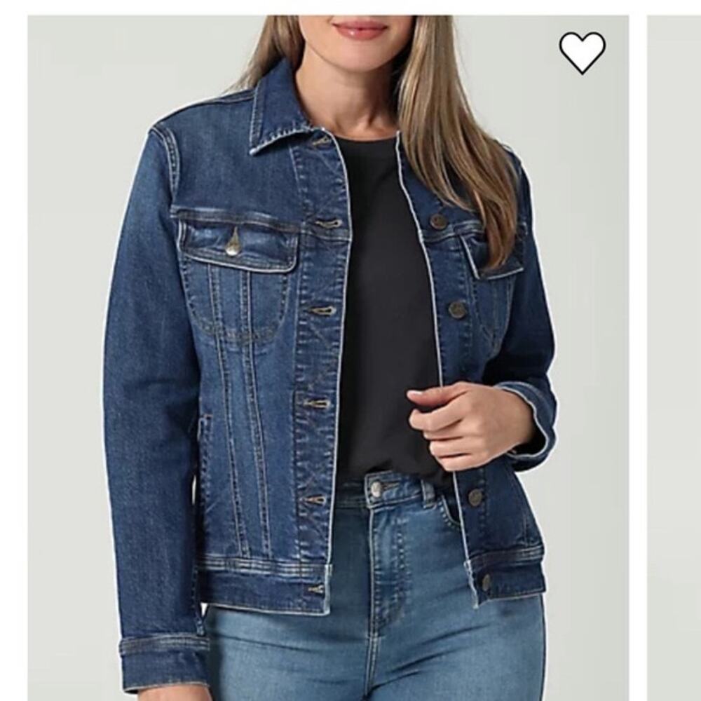 Lee Denim Jean Trucker Jacket Women’s Medium Wash Western Classic